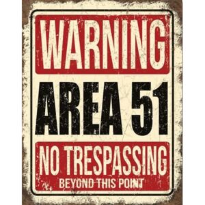 Area 51 fémplakát, (32 x 41 cm)