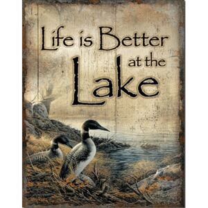 Life's Better - Lake fémplakát, (32 x 41 cm)