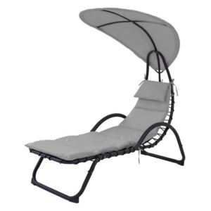 ModernHOME Kerti szék napernyővel - szürke, PH158C