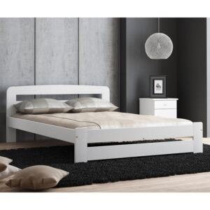AMI bútorok Sasa ágy 120x200 tömör fenyő fehér
