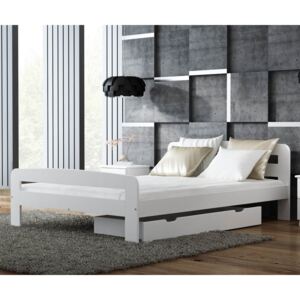 AMI bútorok Nastenka ágy 120x200 tömör fenyő fehér