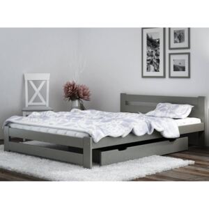 AMI bútorok Eureka VitBed ágy 120x200cm tömör fenyő szürke