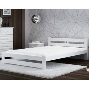 AMI bútorok LUX VitBed tömör fenyő ágy fehér 120x200cm