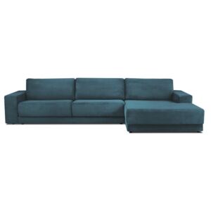 Donatella XXL kék ötszemélyes kinyitható kanapé, jobb oldali - Milo Casa