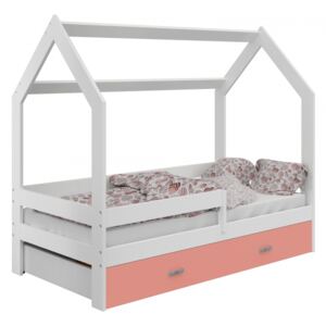 AMI bútorok HÁZIKÓ D3 gyerek ágy 80x160cm tömör fehér