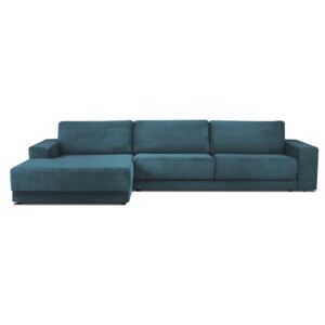 Donatella XXL kék ötszemélyes kinyitható kanapé, bal oldali - Milo Casa