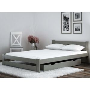 AMI bútorok LUX VitBed tömör fenyő ágy szürke 140x200cm