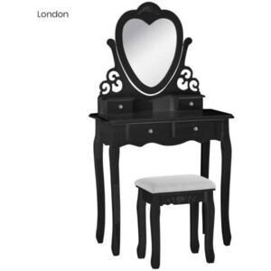 Fésülködő asztal London (fekete)