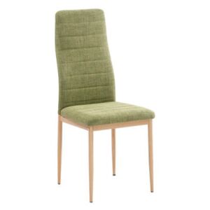 Coleta nova szék zöld szövettel bükkfaszínű vázzal