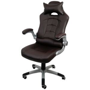 SBS Extreme X6+ Gamer szék nyak- és derékpárnával - barna