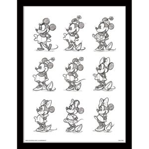 Minnie Mouse - Sketched - Multi Keretezett Poszter
