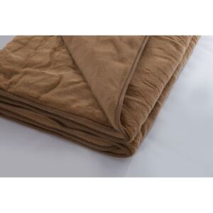 Quilt sötétbarna merinói gyapjú takaró, 220 x 200 cm - Royal Dream