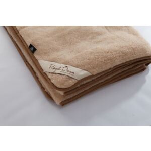 Quilt világosbarna merinói gyapjú takaró, 160 x 200 cm - Royal Dream