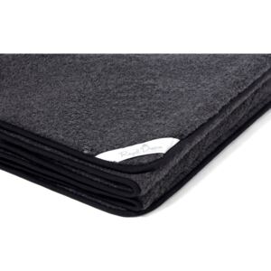 Fekete merinói gyapjú takaró, 220 x 200 cm - Royal Dream