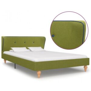 Zöld szövetkárpitozású ágykeret 120 x 200 cm