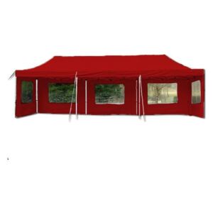 Kerti party sátor PROFI – piros 3 x 9 m