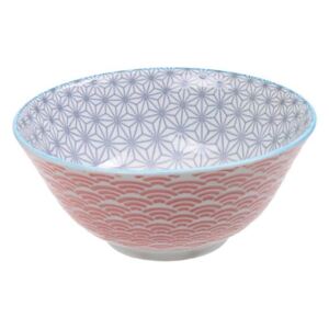 Star piros-szürke porcelán tál, ø 15,2 cm - Tokyo Design Studio