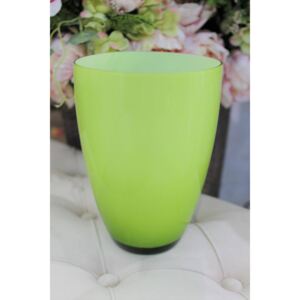 Zöld üveg váza orchideára 20cm