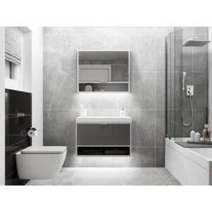 Fürdőszoba garnitúra UC7 Fehér + fényes szürke