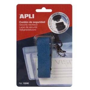 Nyakbaakasztó névkitűzőhöz és azonosítókártya tartóhoz, APLI, kék