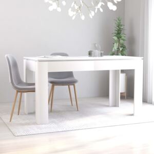 Fehér forgácslap étkezőasztal 140 x 70 x 76 cm