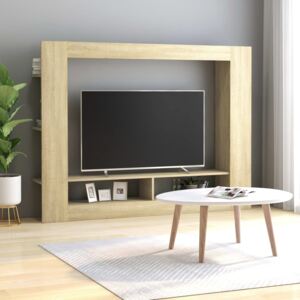 Sonoma-tölgy színű forgácslap TV-szekrény 152 x 22 x 113 cm