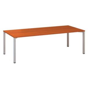 Alfa 420 konferenciaasztal szürke lábazattal, 240 x 100 x 74,2 cm, cseresznye mintázat