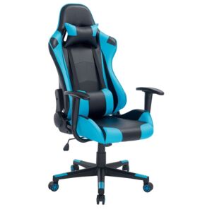 Gamer szék MT576 64x56x124cm Fekete + kék