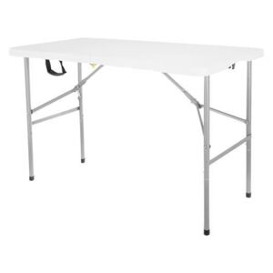 Malatec összecsukható kerti asztal 122 cm - fehér, 9996