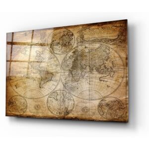 World Map üvegkép, 110 x 70 cm - Insigne