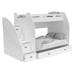Matobútor Multifunkciós emeletes ágy Max 3 - többféle változat Szín: Fehér, Matrac: Matracok nélkül
