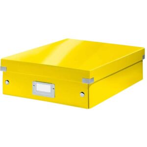 Tárolódoboz, rendszerező, laminált karton, M méret, LEITZ Click&Store, sárga (E60580016)