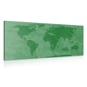 Kép rusztikus világ térkép zöld színben