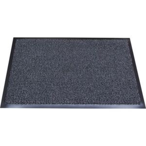 Beltéri lábtörlő szőnyeg lejtős éllel, 90 x 60 cm, szÜrke