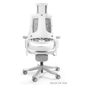 Irodai szék Wanda - szürke elasztomer fehér alappal