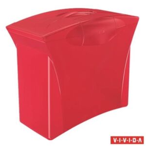 Függőmappa tároló, műanyag, 5 db függőmappával, mobil, ESSELTE Europost, Vivida piros (E623964)