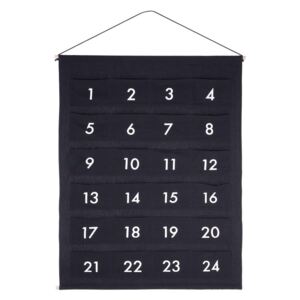 Adventi naptár, fekete 100 x 75 cm