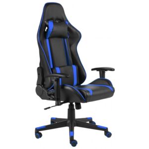 Kék PVC forgó gamer szék