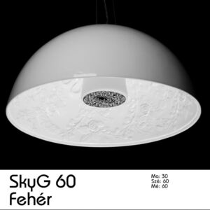 SkyG 60cm-es fehér függőlámpa