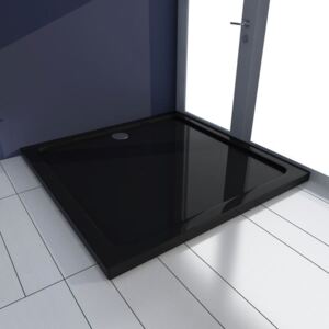 VidaXL fekete négyzet alakú ABS zuhanytálca 90 x 90 cm