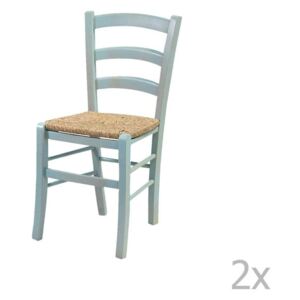 Straw 2 darabos kék szék készlet tömör fából - Evergreen House