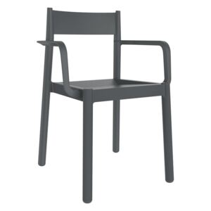 Danna 4 db sötétszürke kerti karfás szék - Resol