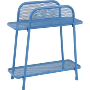 MWH kék fém balkon tárolóasztal, magasság 70 cm - ADDU