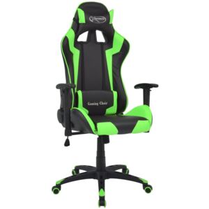 VidaXL zöld dönthető versenyautó ülés alakú műbőr irodai szék