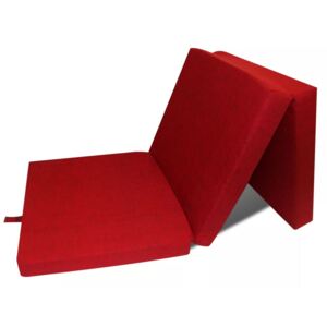 VidaXL háromrét összehajtható piros matrac 190 x 70 x 9 cm