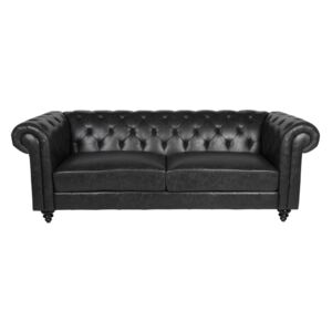 Luxus kanapé Ninetta Chesterfield - fekete - raktáron SK 1db