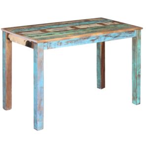 VidaXL 115x60x76 cm Tömör újrahasznosított fa étkezőasztal
