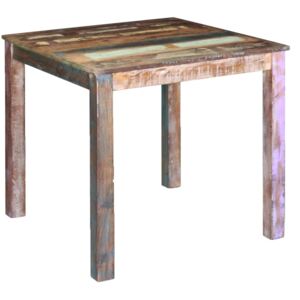 VidaXL 80x82x76 cm tömör újrahasznosított fa étkezőasztal