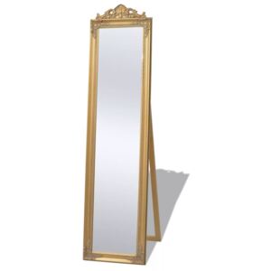 VidaXL Szabadon álló barokk stílusú tükör 160x40 cm arany