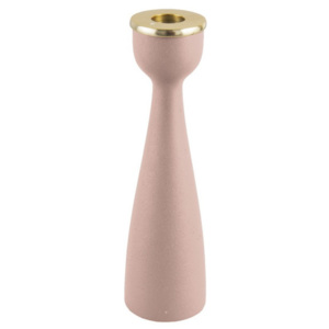 Nimble rózsaszín gyertyatartó aranyszínű részletekkel, magasság 22,5 cm - PT LIVING